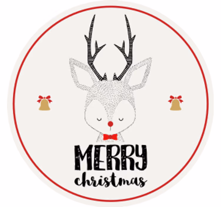Bases para copos de natal rena com sinos - TenStickers