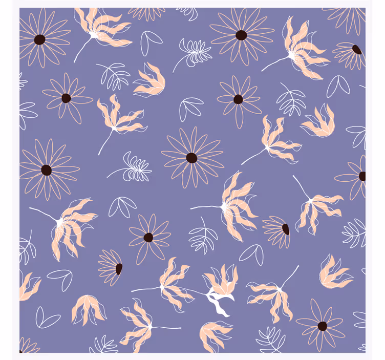 Bases para copos de padrões florais em roxo - TenStickers