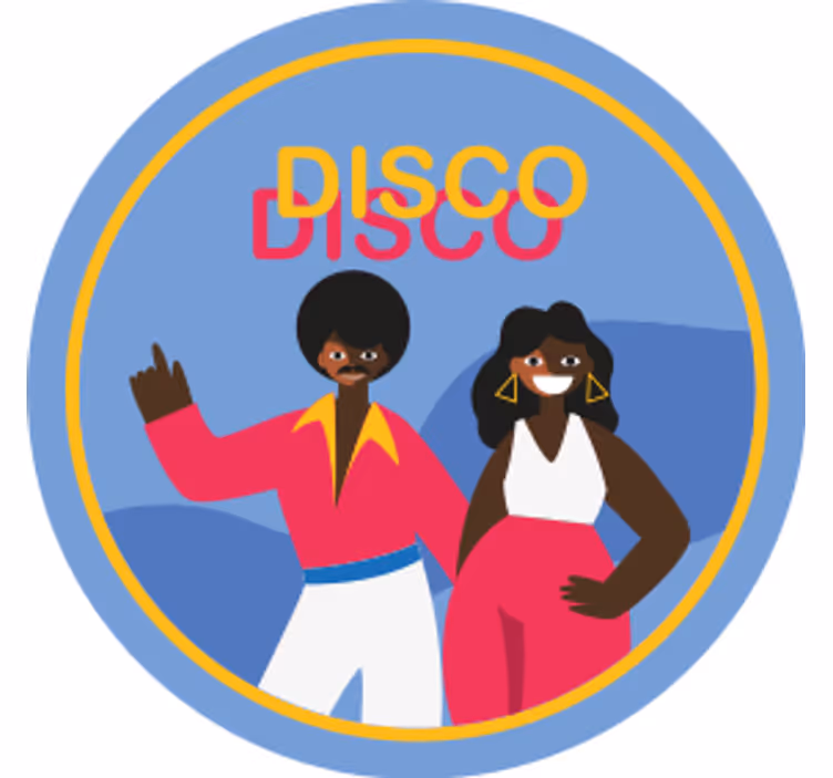 Bases para copos festa de dança disco - TenStickers