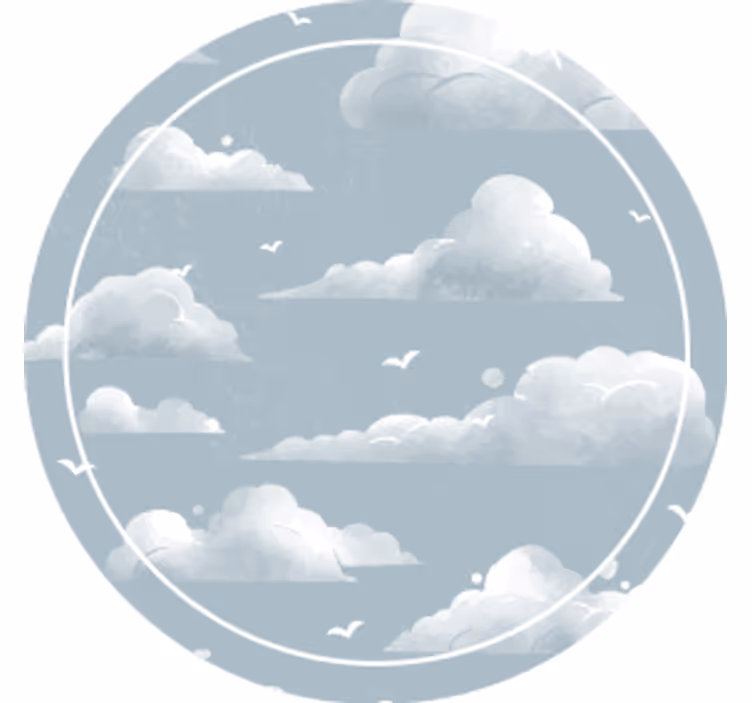 Bases para copos de padrão céu nublado - TenStickers