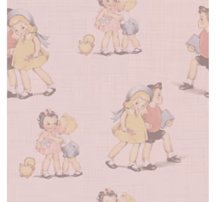Bases para copos vintage ilustrações infantis divertidas - TenStickers