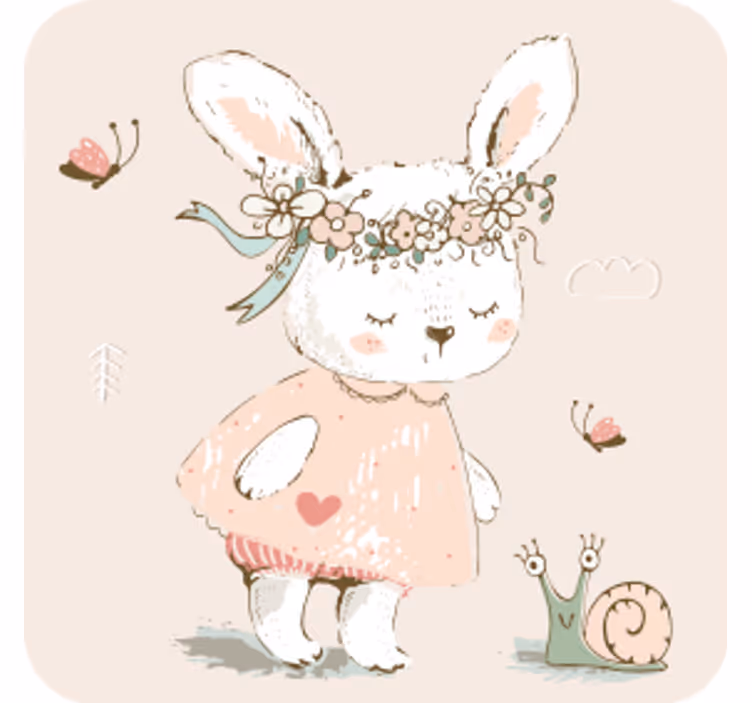 Bases para copos de coelho divertido - TenStickers