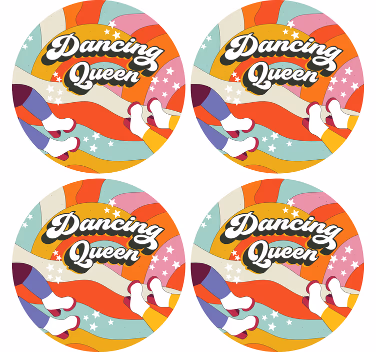 Bases para copos personalizáveis design de pés coloridos - TenStickers
