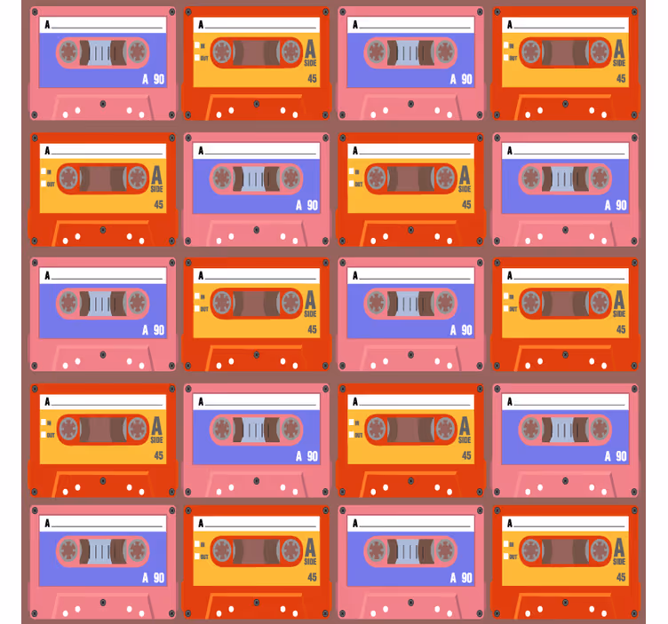 Bases para copos vintage fitas cassete retrô - TenStickers