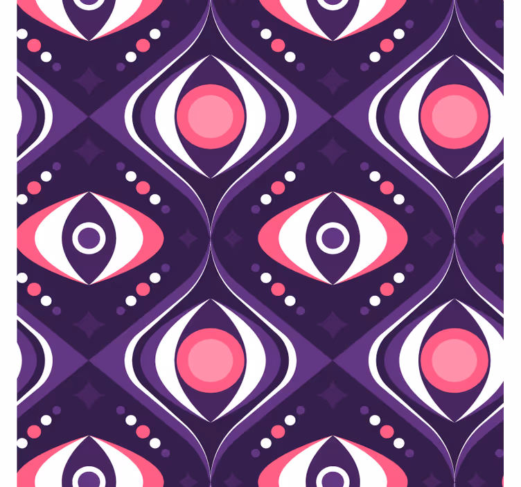 Bases para copos vintage Olheiras retro e ondas - TenStickers