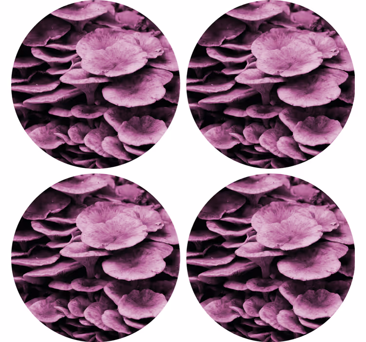 Bases para copos de padrão floral texturizado - TenStickers
