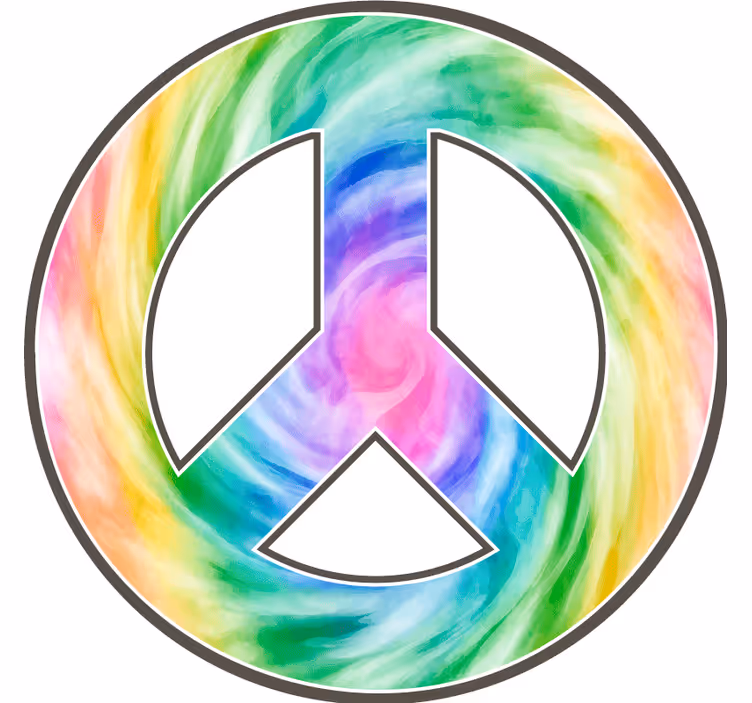 Bases para copos símbolo da paz colorido - TenStickers