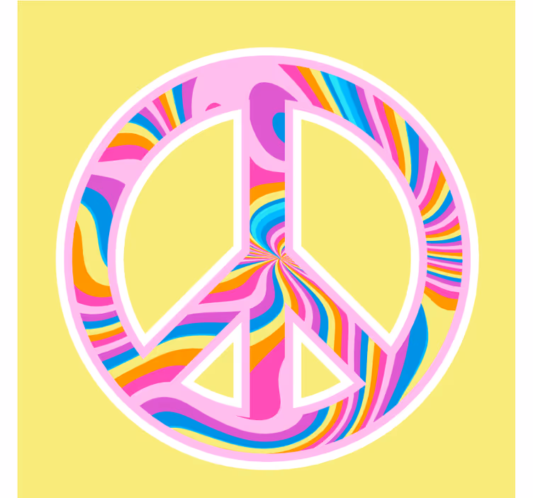 Bases para copos emblema da paz vibrante - TenStickers