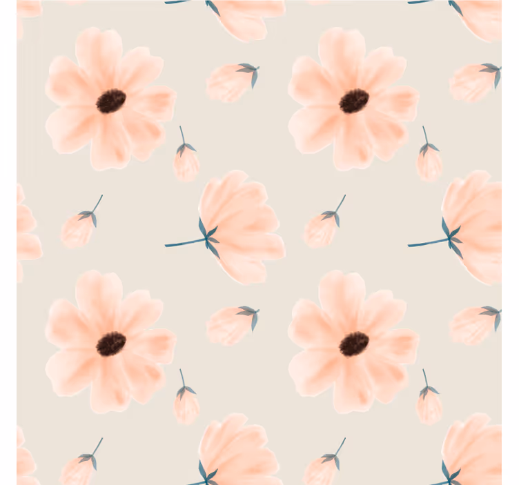 Bases para copos de padrão floral com pétalas suaves - TenStickers