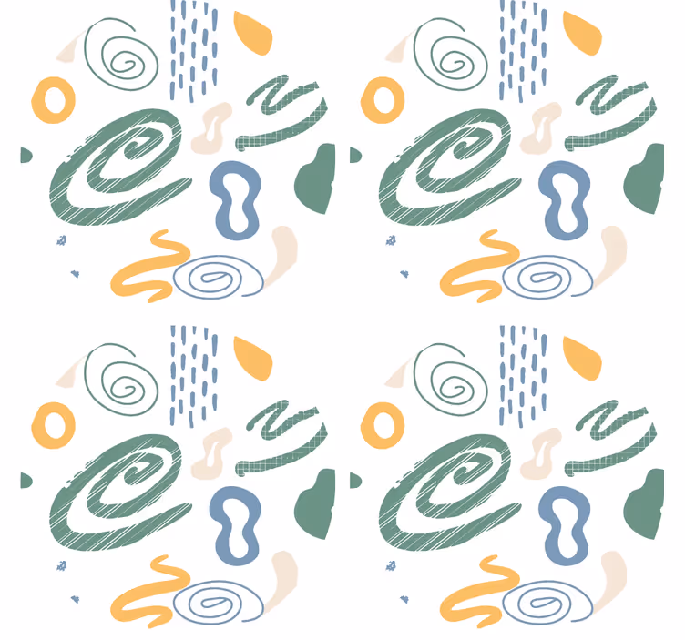 Bases para copos de padrões abstratos em espiral - TenStickers