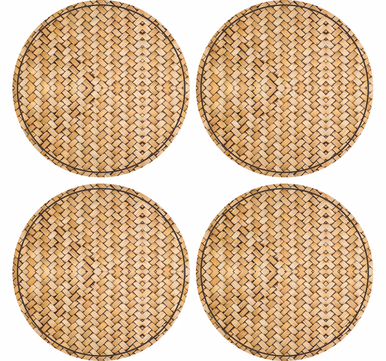 Bases para copos de elementos circulares texturizados - TenStickers