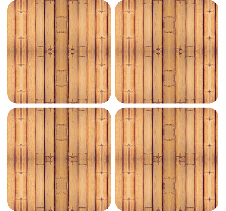 Bases para copos de texturas Efeito de textura de madeira de bamb - TenStickers