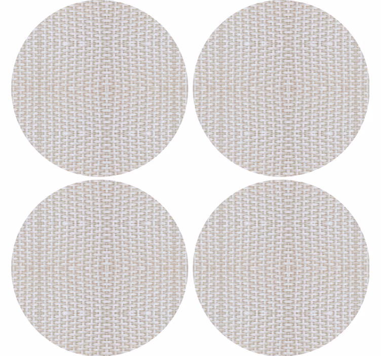 Bases para copos de tapetes circulares texturizados - TenStickers
