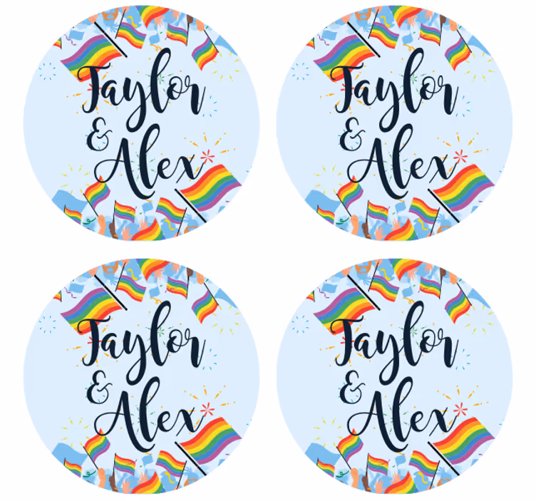 Bases para copos cerveja celebração das bandeiras arco-Íris - TenStickers