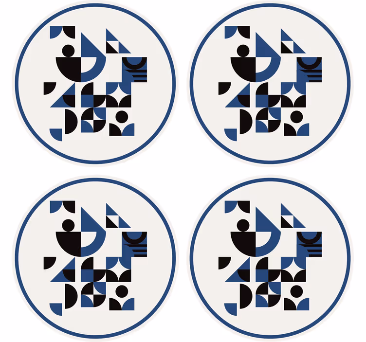 Bases para copos modernas com arranjo geométrico - TenStickers