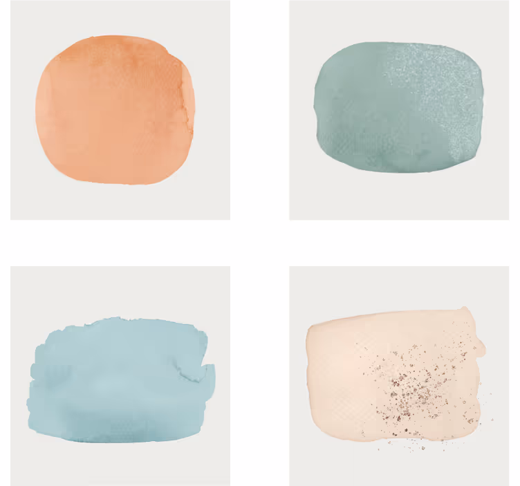 Bases para copos de amostras de cores em aquarela - TenStickers