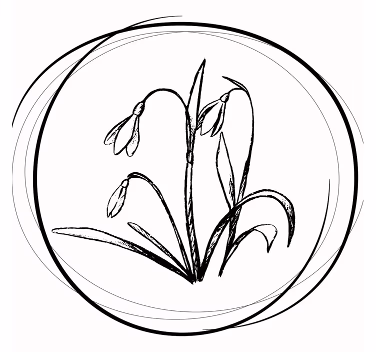 Bases para copos de esboço floral elegante - TenStickers