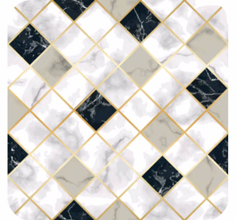 Bases para copos de azulejos com padrão mármore - TenStickers