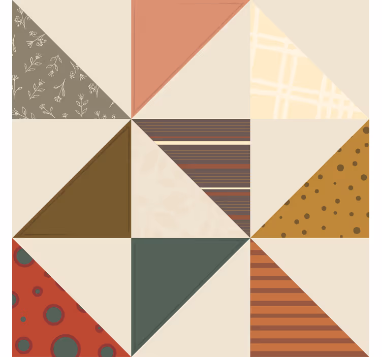 Bases para copos de segmentos coloridos geométricos - TenStickers
