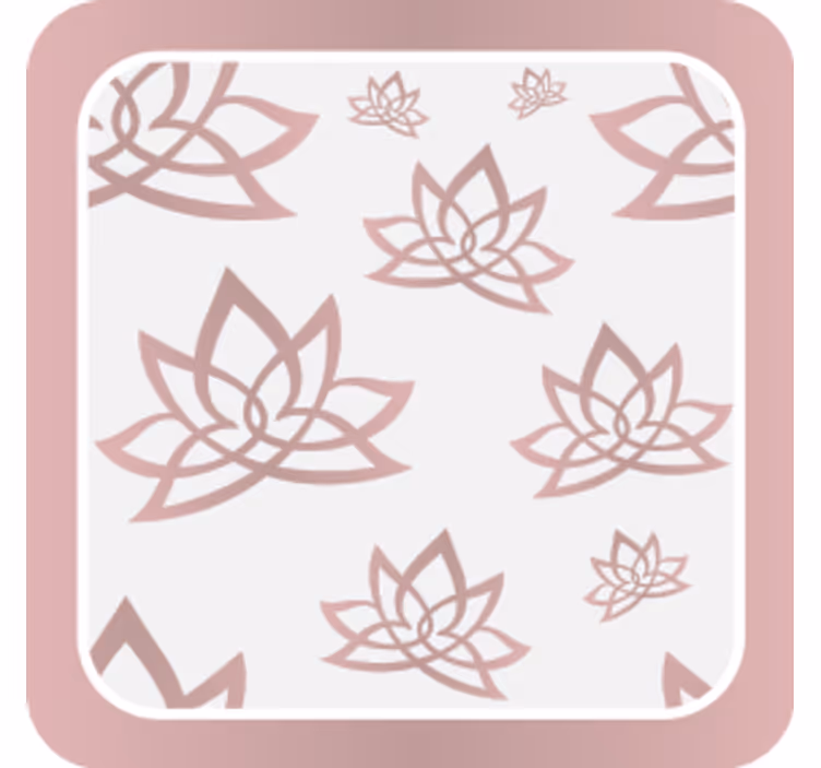 Bases para copos de motivo de padrão de lótus - TenStickers