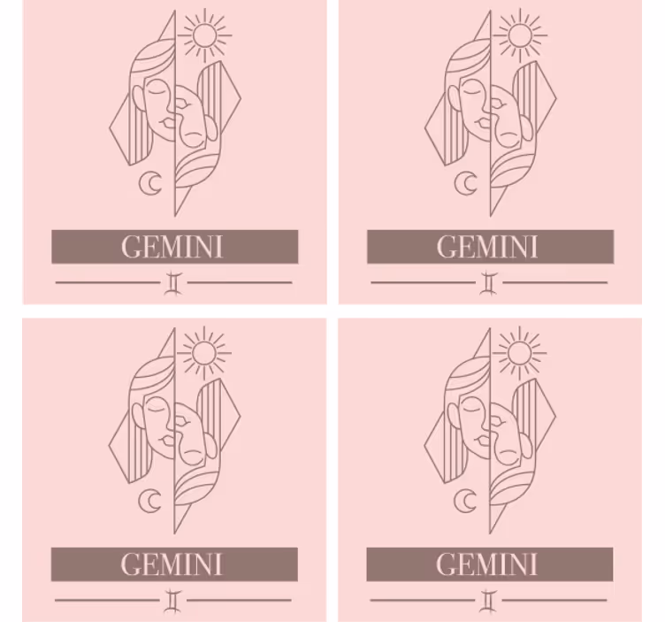 Bases para copos frase signos de duas faces - TenStickers
