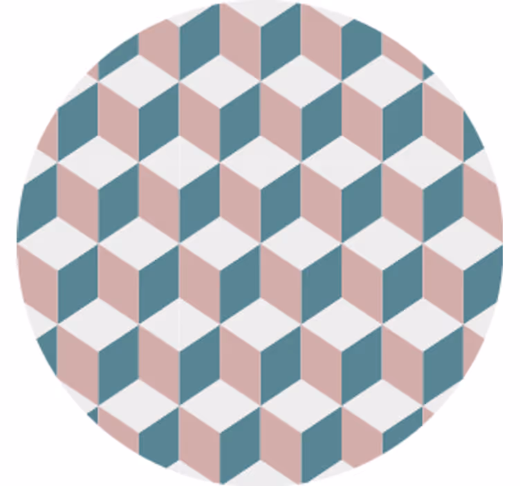 Bases para copos de padrão de cubos geométricos - TenStickers