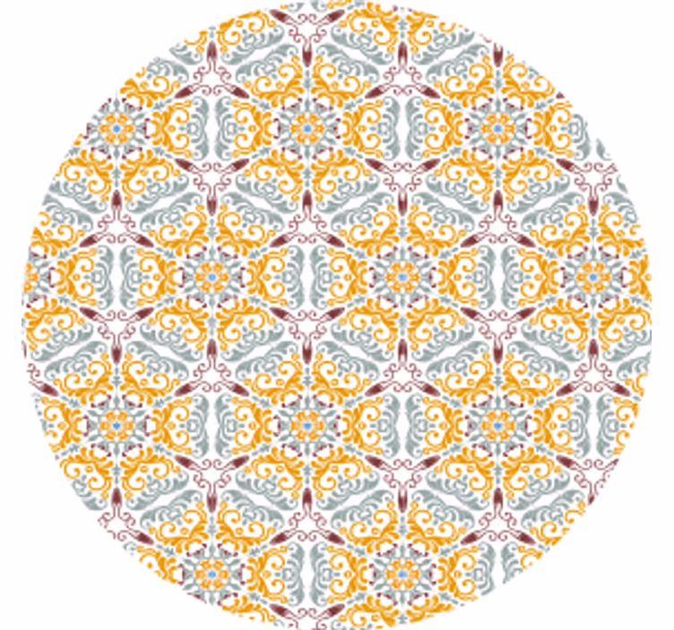 Bases para copos de composição floral intrincada - TenStickers