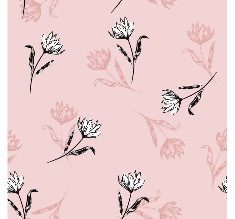 Bases para copos de padrão floral em tons suaves - TenStickers