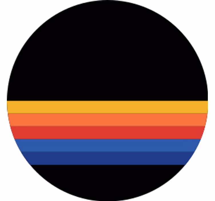Bases para copos de padrão circular listrado colorido - TenStickers