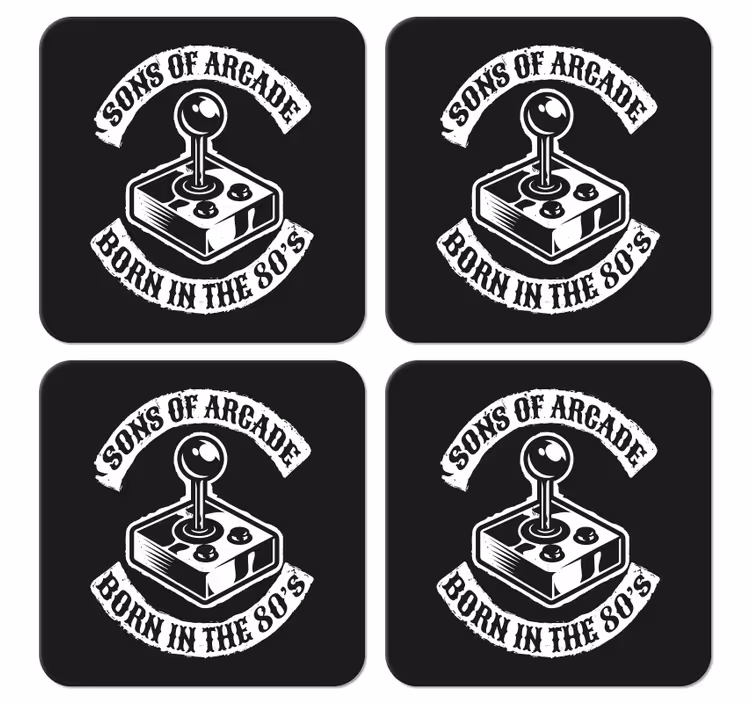 Bases para copos com frases Filhos dos anos 80 - TenStickers