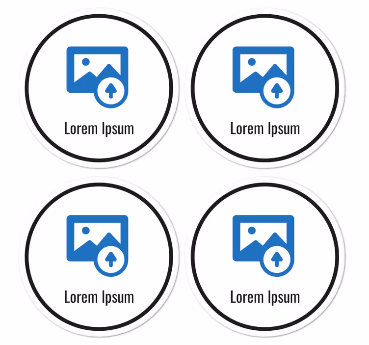 Bases para copos em vinil personalizáveis código QRCódigo QR - TenStickers