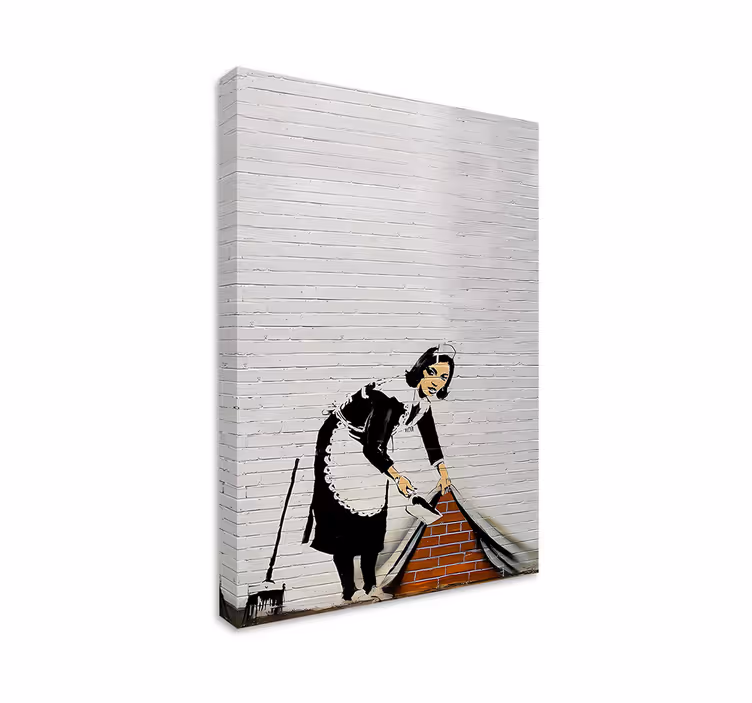 Quadro de arte mulher da limpeza - TenStickers