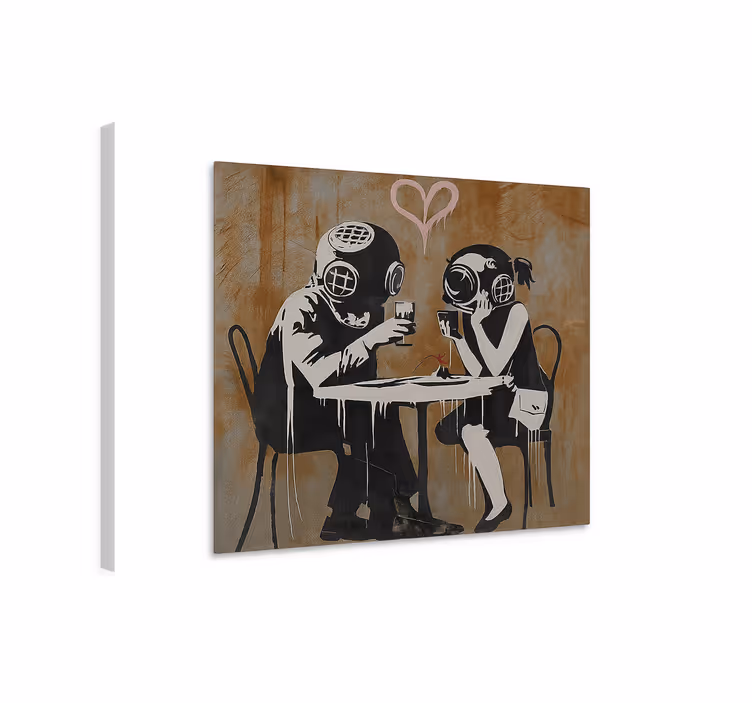Quadro de arte jantar de casal em grupo de reflexão - TenStickers
