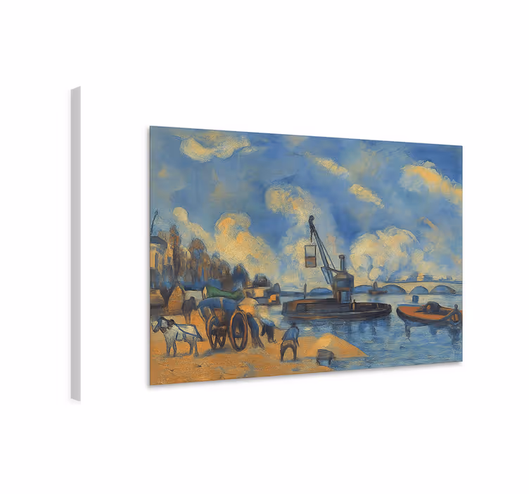Quadro de arte o sena em bercy - TenStickers