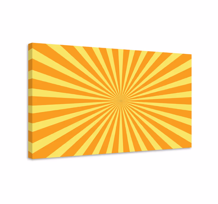 Quadro de figuras geométricas Pôr do sol abstrato com tons laranj - TenStickers