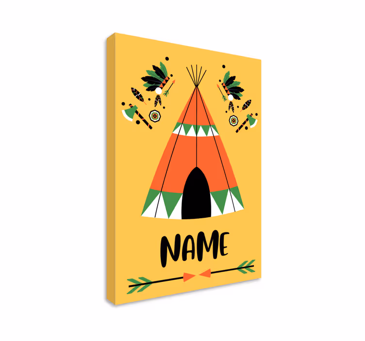 Quadros para quarto infantil tenda personalizada - TenStickers