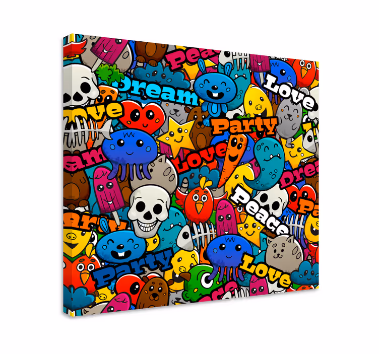 Quadro juvenil Desenho animado urbano - TenStickers