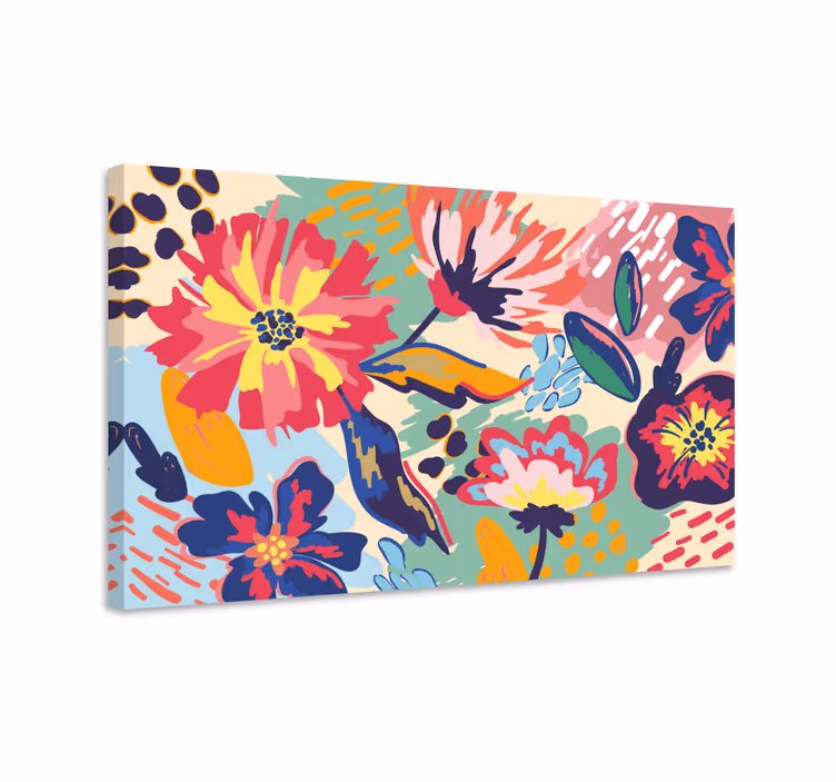 Quadro moderno Flor pintada moderna - TenStickers