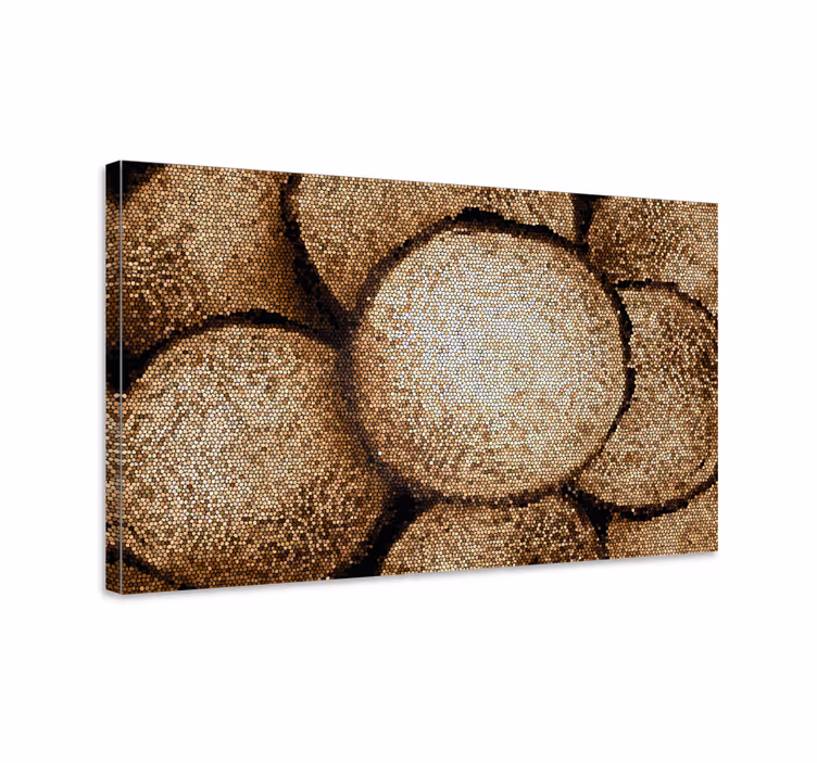 Quadro mosaico Mosaico madera cuadrados - TenStickers