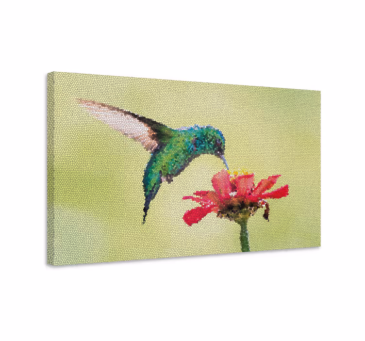 Quadro mosaico Pássaros coloridos em mosaico - TenStickers