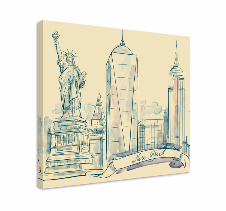 Quartos de cidades com vista para o horizonte de nova york - TenStickers