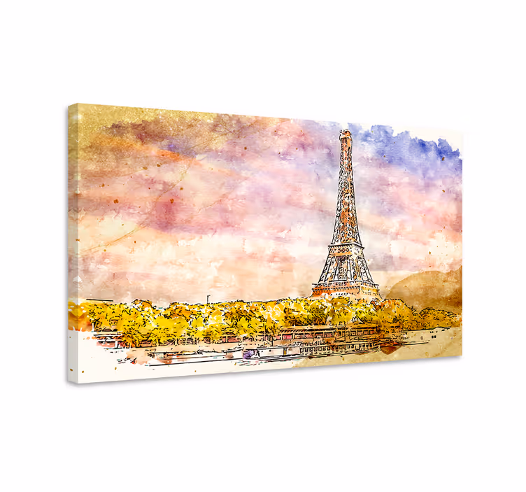Quartos de cidades cena da torre eiffel - TenStickers