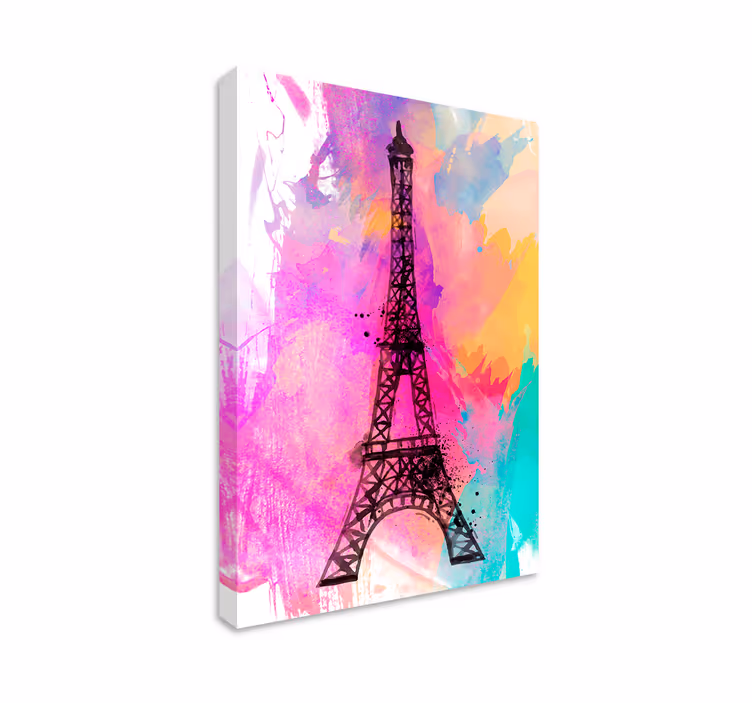 Quadros torre Eiffel colorida - TenStickers