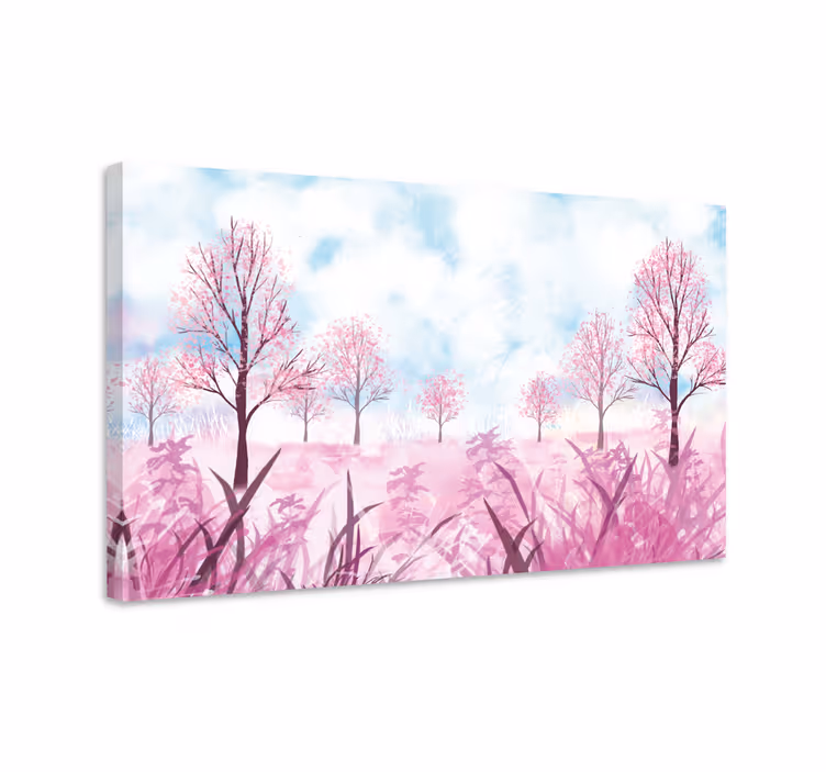 Quadro de árvores Arboles primavera de acuarela - TenStickers