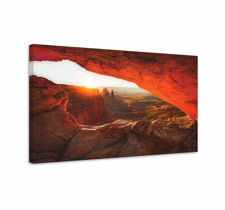 Quadro de paisage Pôr do sol do deserto rochoso - TenStickers
