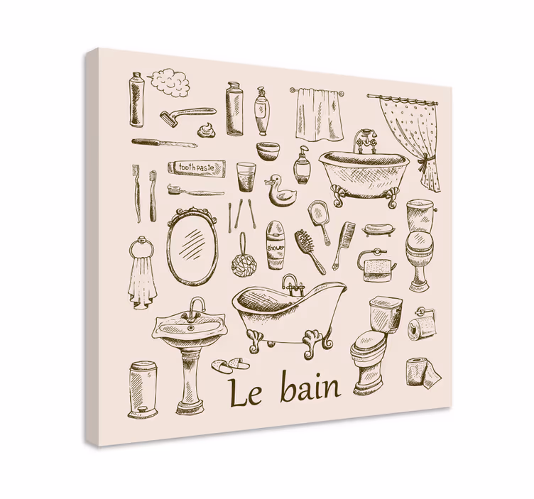 Quadro vintage casa de banhovintage - TenStickers