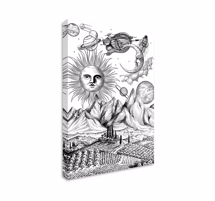 Quadro de arte Grande colagem do universo - TenStickers