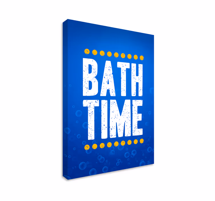 Quadro com letras diversão na hora do banho - TenStickers
