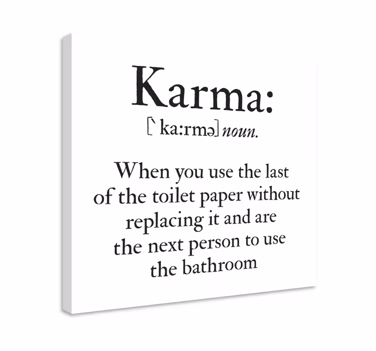 Quadro para a casa de banho Banho divertido karma - TenStickers