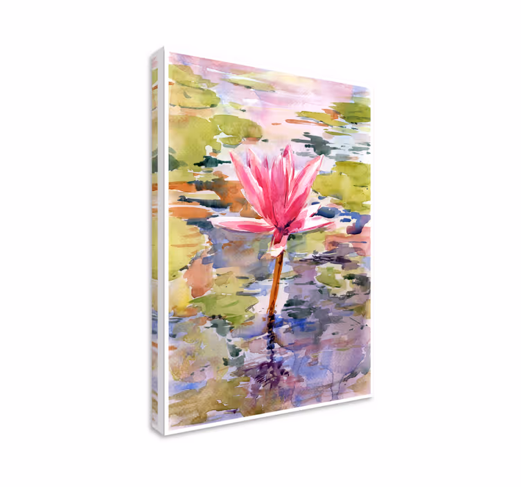 Quadro abstrato de flores em aquarela - TenStickers